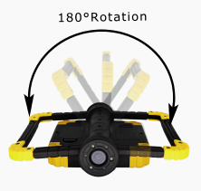 360 Rotation 2 COB LED Folding 15W COB LED+5W sound 18650 Li-Battery LED Rechargeable Work Light