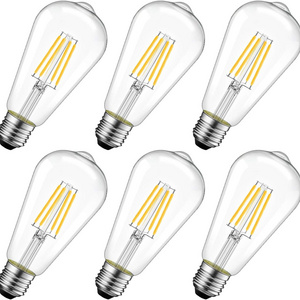 Everstar 8W Dimmable and CCT ST58 Vintage Edison Led Light Bulbs Clear Led Filament Bulb LED bulb