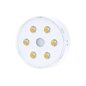 USB Rechargeable Magnetic Wall Motion Sensor Night Lamp Wireless Closet Lights, Under Cabinet Touch LED Puck Lights