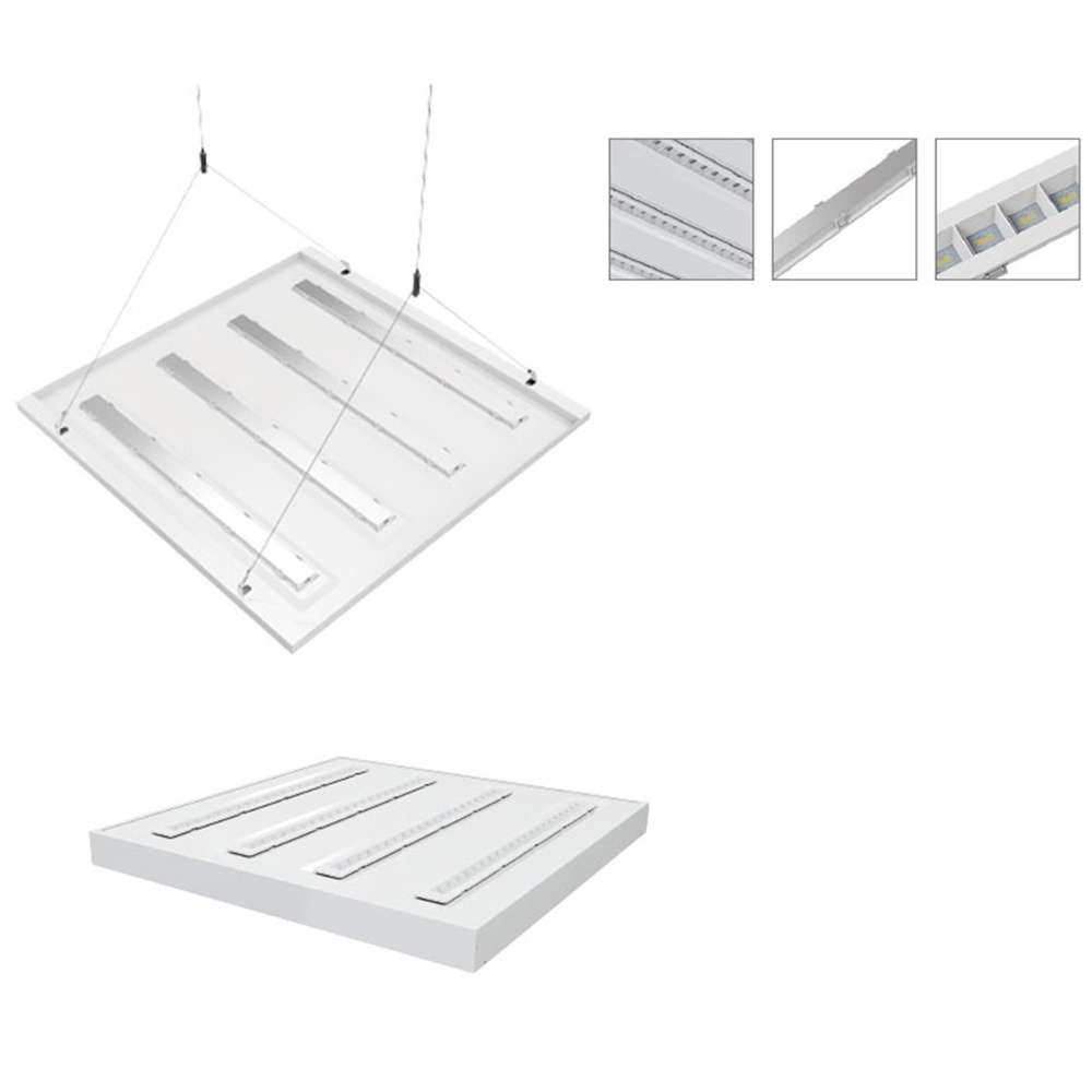 School hospital led office light 60x60 600*600 120x60 600x600 ceiling commercial square flat led Grill panel light Lamp