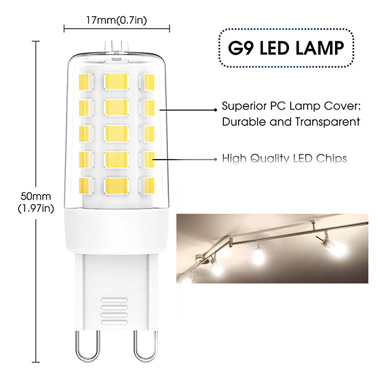 Everstar New ERP G9 Flicker Free PC 3W 300lm G9 Lampholder dimmable g9 led bulb