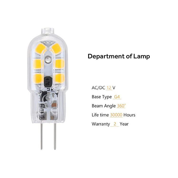 G4 LED Light Bulbs Warm White 1.5W 12V AC DC No Flicker New ERP 2W led G4 120lm lamp led G4