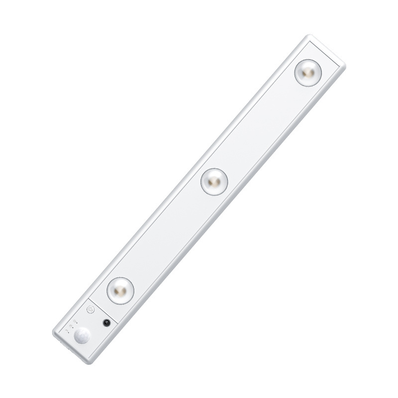 Ultra-thin Dimming magnetic PIR Motion Sensor Closet Linear Lamp USB Rechargeable wireless LED Under Cabinet Light