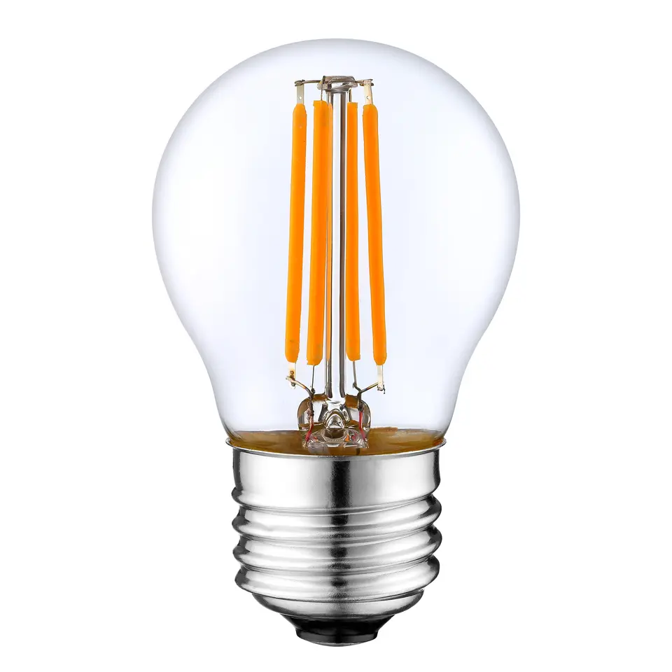 Glass House Globe A55 A60 2W,4W 6W 600lm CE RoHS E27 B22 carbon led filament bulb