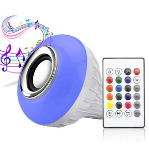 RGB E27 Music RGB Color Changing Light Bulb Bluetooth Speaker Multicolor Decorative Bulb with Remote Control for Party Home