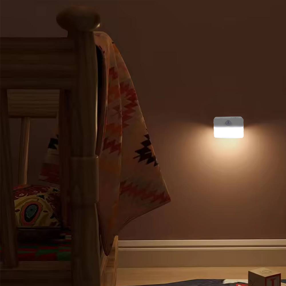 Led mini portable motion sensor night lights with 3AAA battery powered for indoors cabinet closet step bedroom corridors lamps