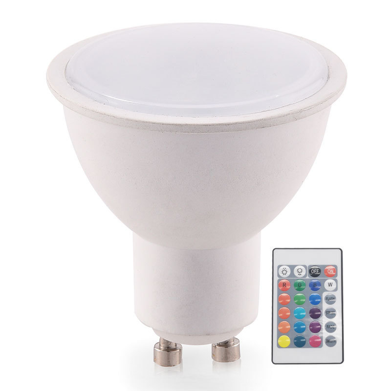 GU10 5W RGB+W Multicolor LED Lamp Light 16  Color Changing Bulb + Remote Control led rgb bulb