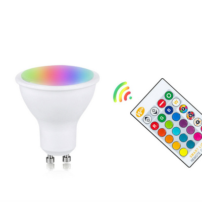 GU10 5W RGB+W Multicolor LED Lamp Light 16  Color Changing Bulb + Remote Control led rgb bulb