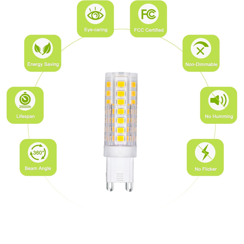 High quality and cheap AC 120V or 230V No flicker 5W LED G9 small bulb Led Corn Light LED bulbs