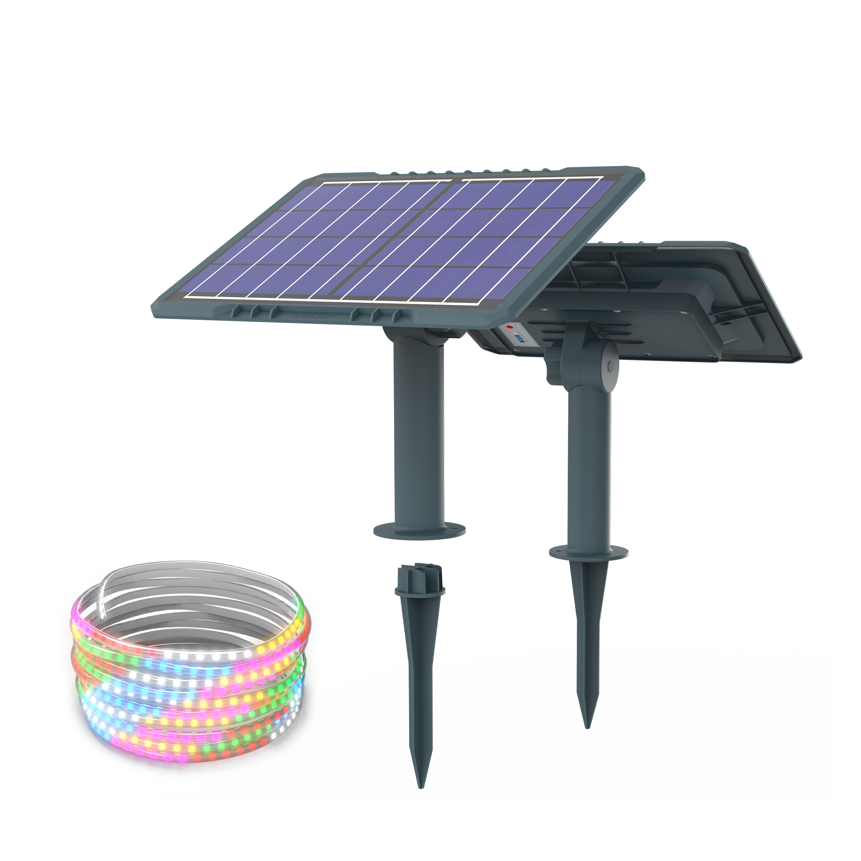 RGB Solar Powered Waterproof Outdoor Solar strip light Led Solar strip Light