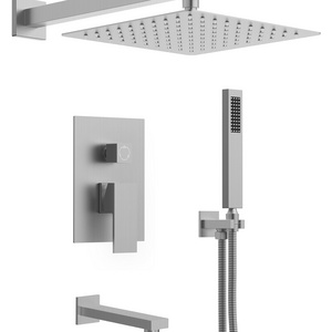 EVERSTEIN USA Warehouse 48 Delivery Rain Bath Shower Set Bathroom Chrome Brass Modern Contemporary