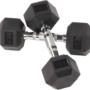 iron fitness equipment round head Rubber Dumbell/rubber hex dumbbell