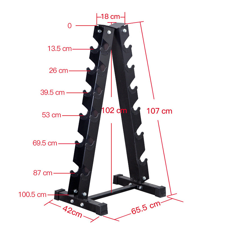 Multilevel Weight Storage Organizer 3-Tier Dumbbell Rack