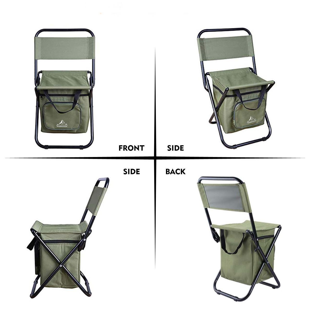 Outdoor Hiking Camping Compact Fishing Stool Foldable Camping Chair Cooler Bag