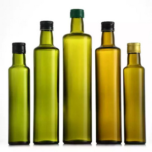 Factory Square Round Green 250ml 500ml 750ml 1000ml Hot sale luxury glass olive oil bottle