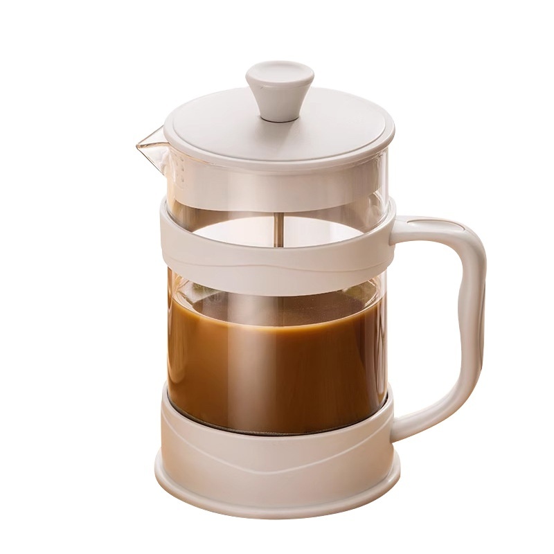 Home French press Glass tea maker Hand press filter cup Cold brew pot Hand brew coffee maker