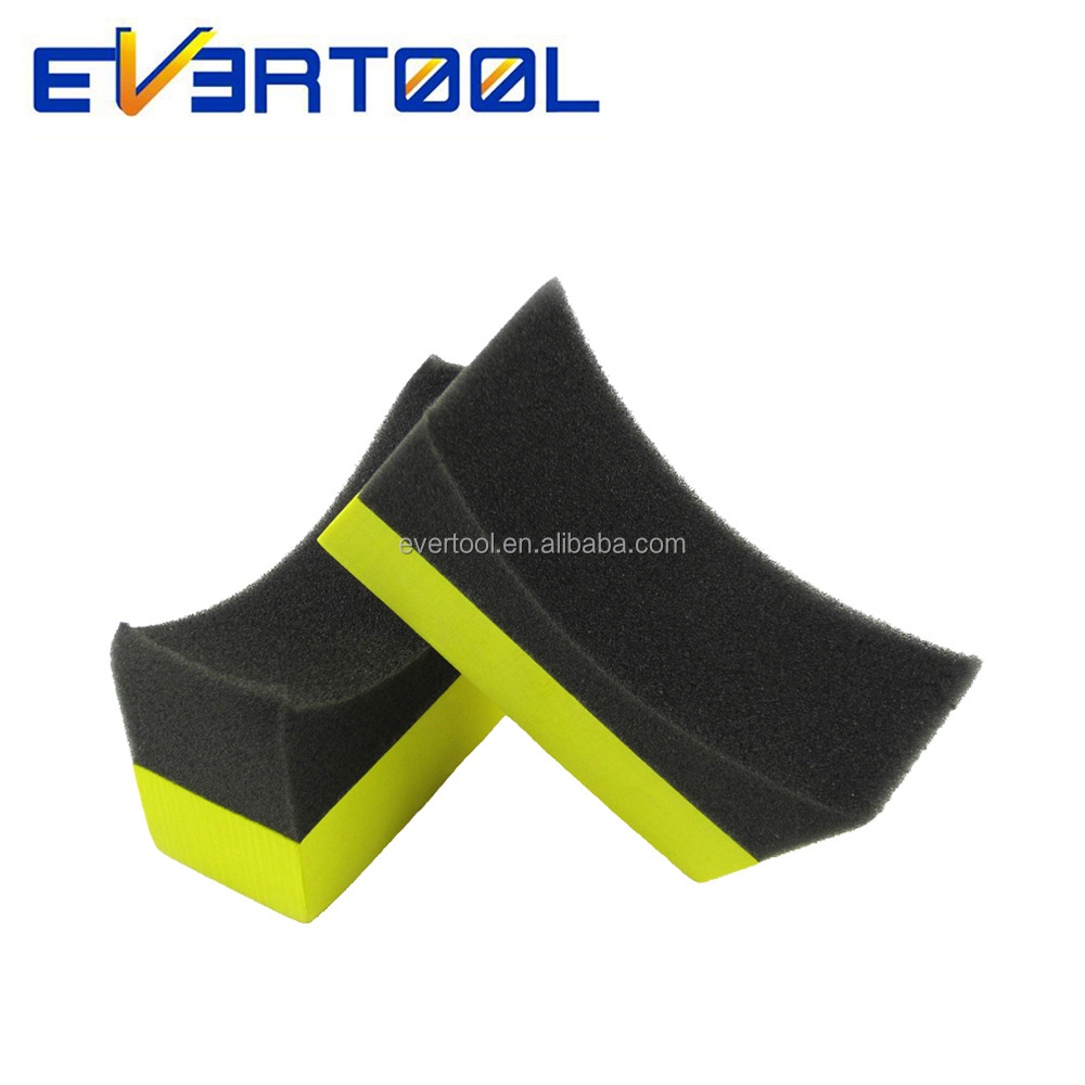 EVERTOOL Wholesale High Quality Cleaning Tire Shine Applicator Dressing Pad Tire Cleaner Sponge