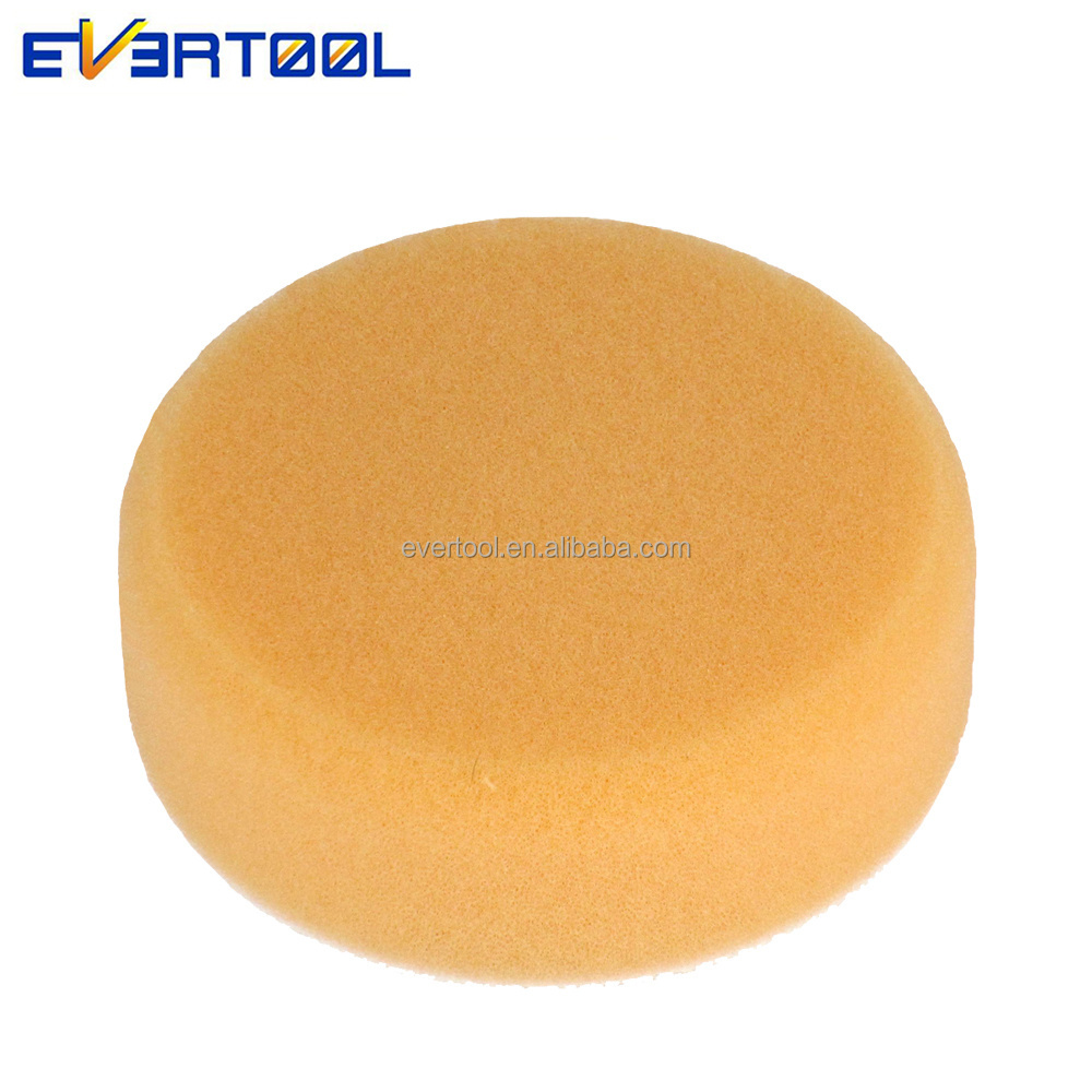 EVERTOOL 75mm Fast Fit Orange Small Compound Head Sponge Ball Car Polish Compound Buffing Pads