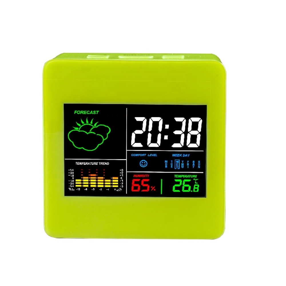 Promotional Color Display Weather Station Clock Digital Table Clock