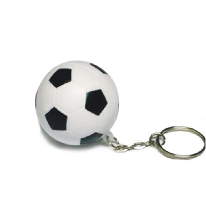 Promotion PU foam mini sports soccer ball keychain