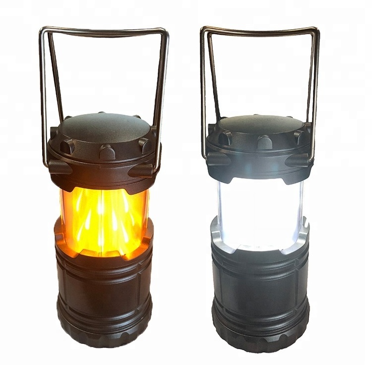 New arrival multi function mini portable pop-up led camping lantern flame light white light