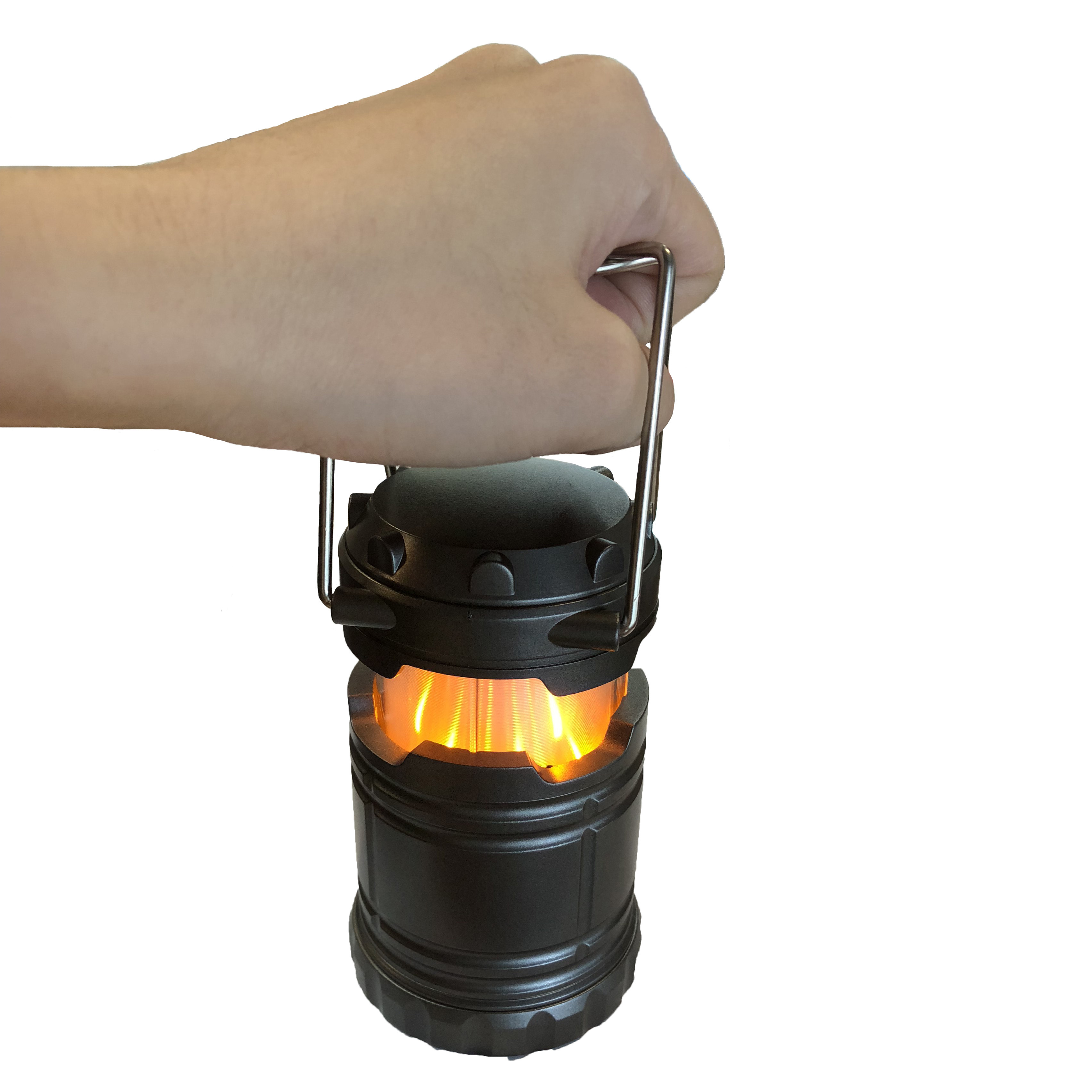 New arrival multi function mini portable pop-up led camping lantern flame light white light