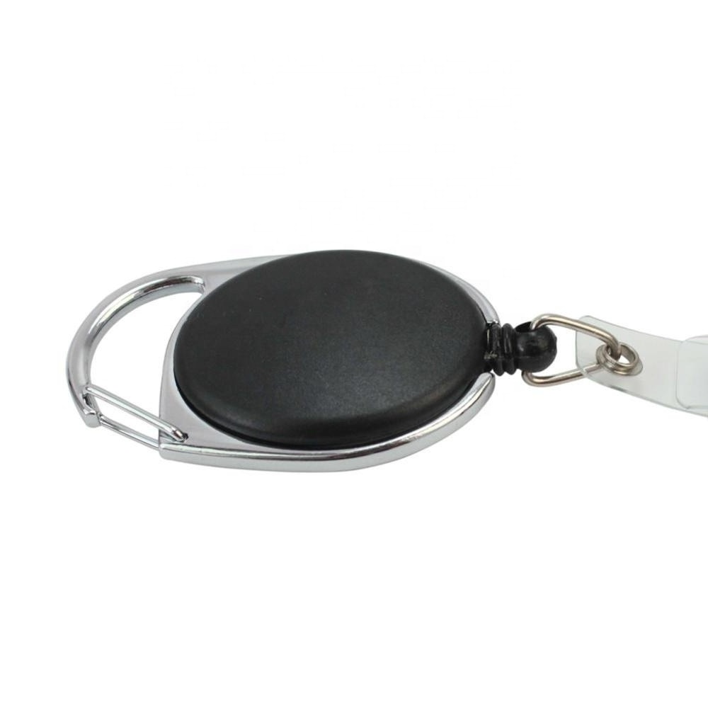 Promotion high quality badge reel holder yoyo retractable carabiner with belt clip