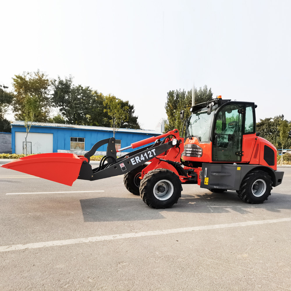 EVERUN ER412T 1.2ton articulating front diesel China mini articulated farm multi-function small equipment wheel loader machine