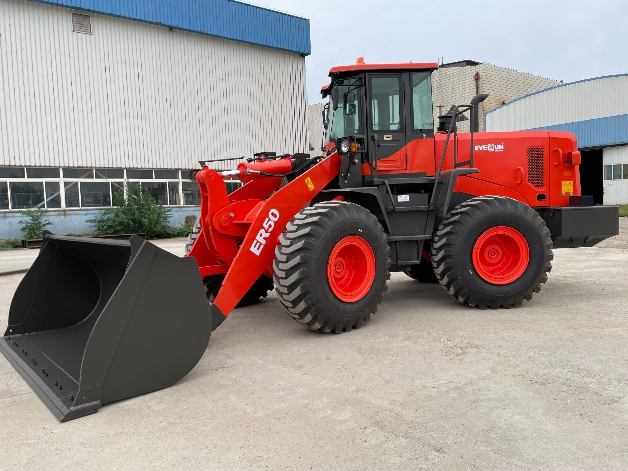 New Chinese EVERUN ER50 5ton Construction And Agricultural Terrain Heavy Duty Wheel Loader For Hot Sell