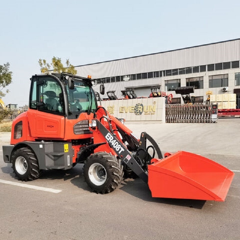 EVERUN New ER408T 800kg bucket Small CE new price Mini Wheel self loader truck price