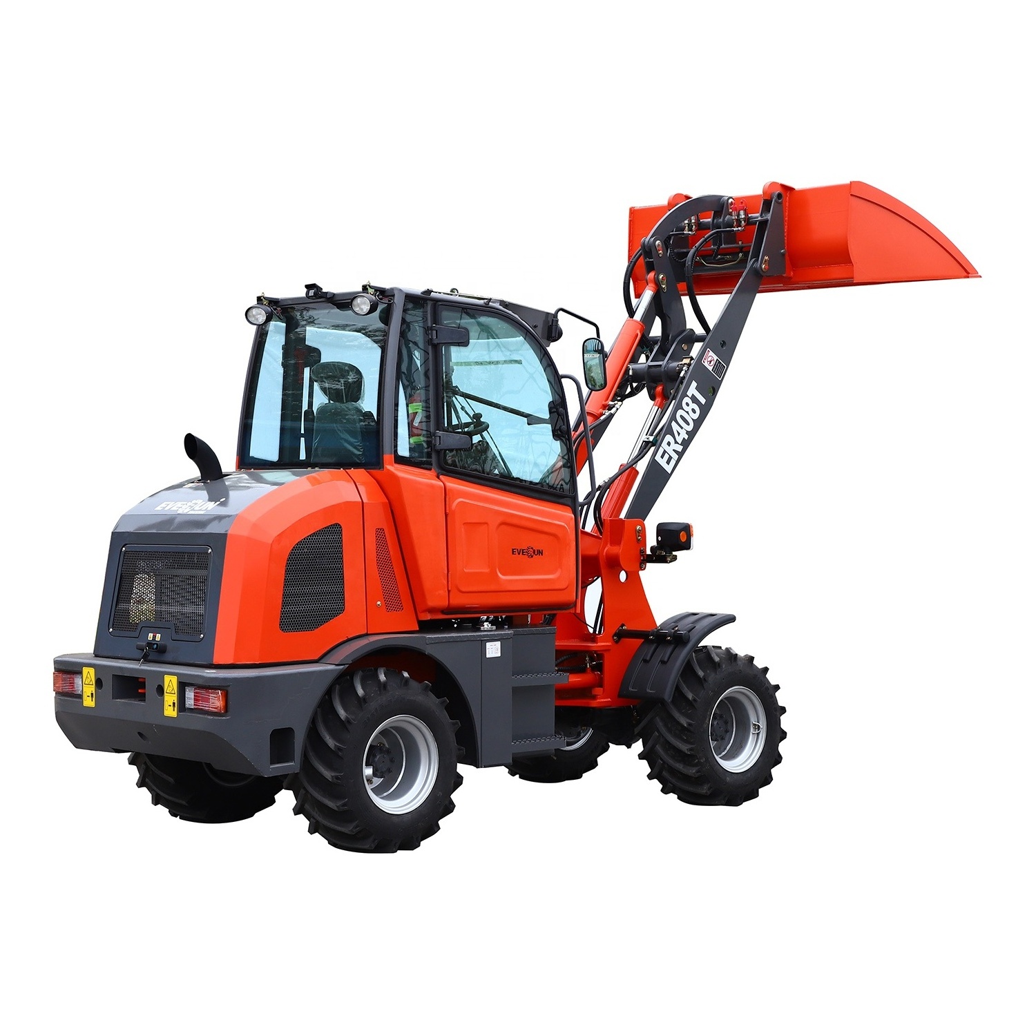 EVERUN New ER408T 800kg bucket Small CE new price Mini Wheel self loader truck price