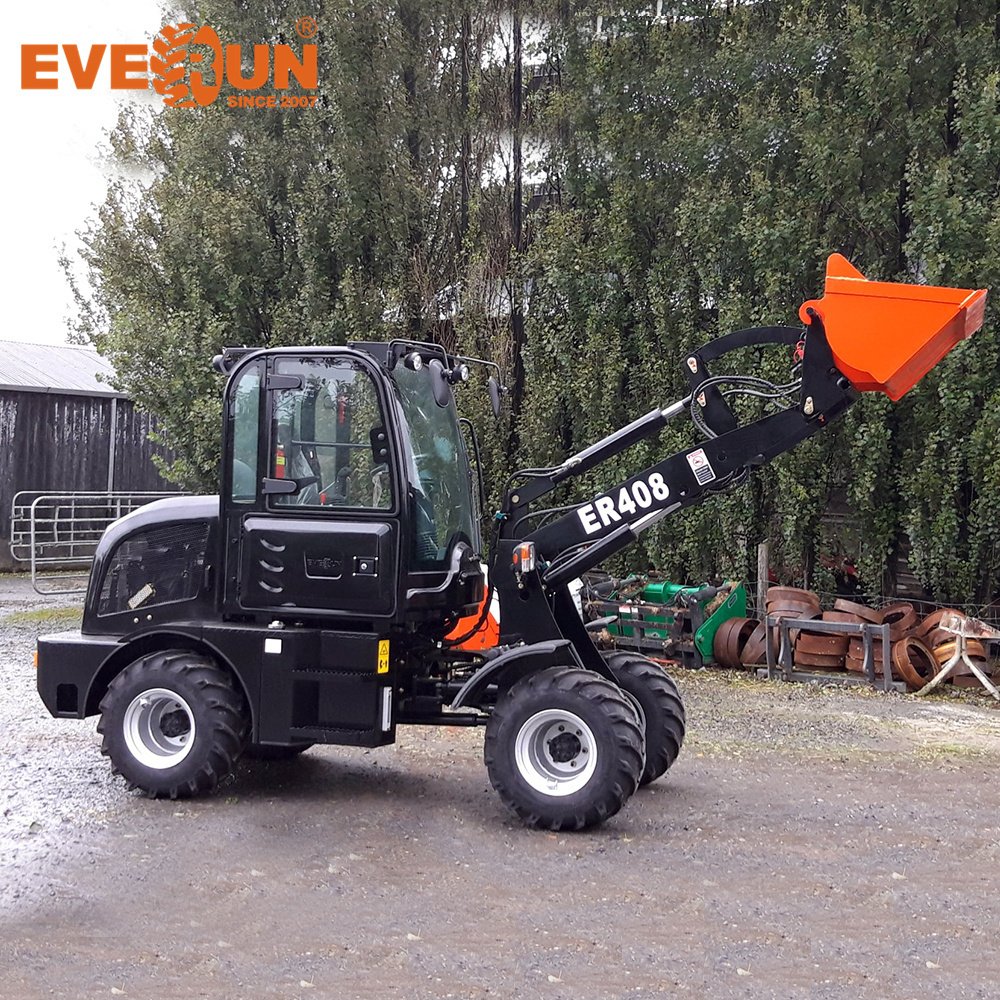 EVERUN 0.8ton ER408 garden construction machinery mini small equipment compact wheel self loader truck