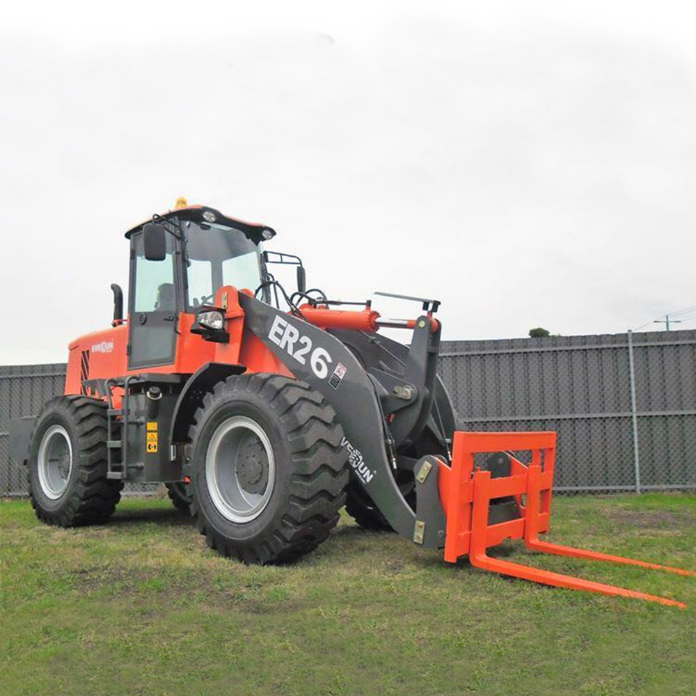 China EVERUN CE ER26 2ton construction transmission articulated price shovel micro bucket mini wheel loader small with snow plow