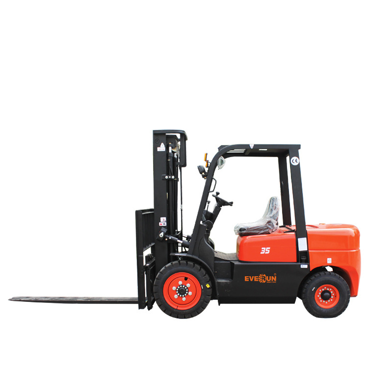 Everun ERDF35 3500kg brand new articulated outdoor industrial import four wheel warehouse small mini diesel forklift for sale