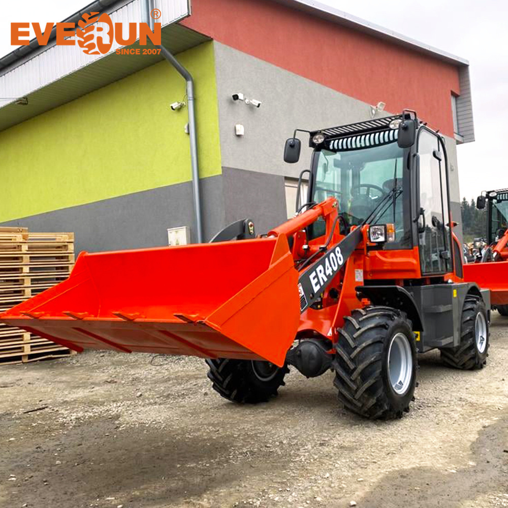 EVERUN 0.8ton ER408 garden construction machinery mini small equipment compact wheel self loader truck