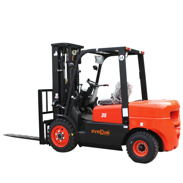 Everun ERDF35 3500kg brand new articulated outdoor industrial import four wheel warehouse small mini diesel forklift for sale