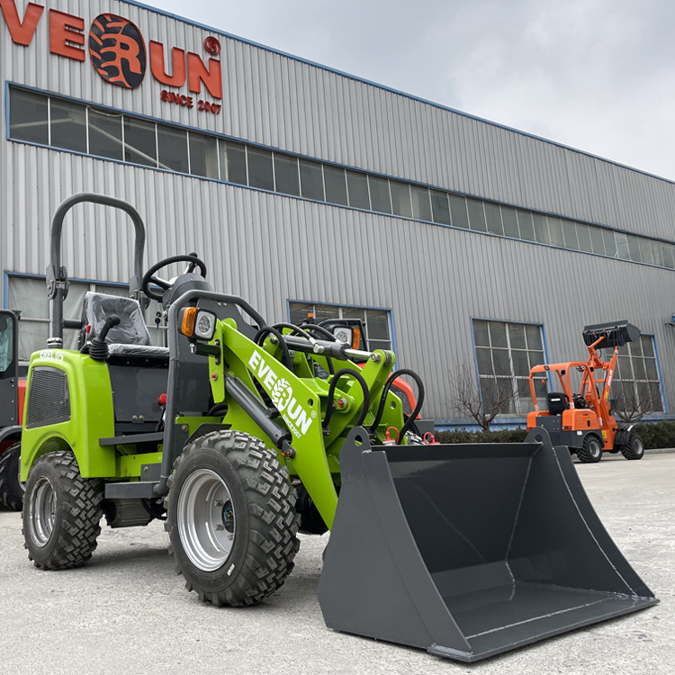 EVERUN EREL05 CE 500kg portable micro new mining compact garden epa farm bucket electric wheel loader machine