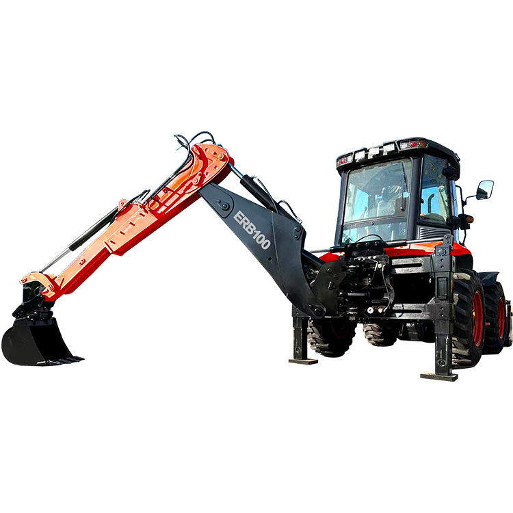 EVERUN Customize ERB100 2500kg epa 4/euro 5 engine front compact traktor 4*4 excavator mini backhoe loader