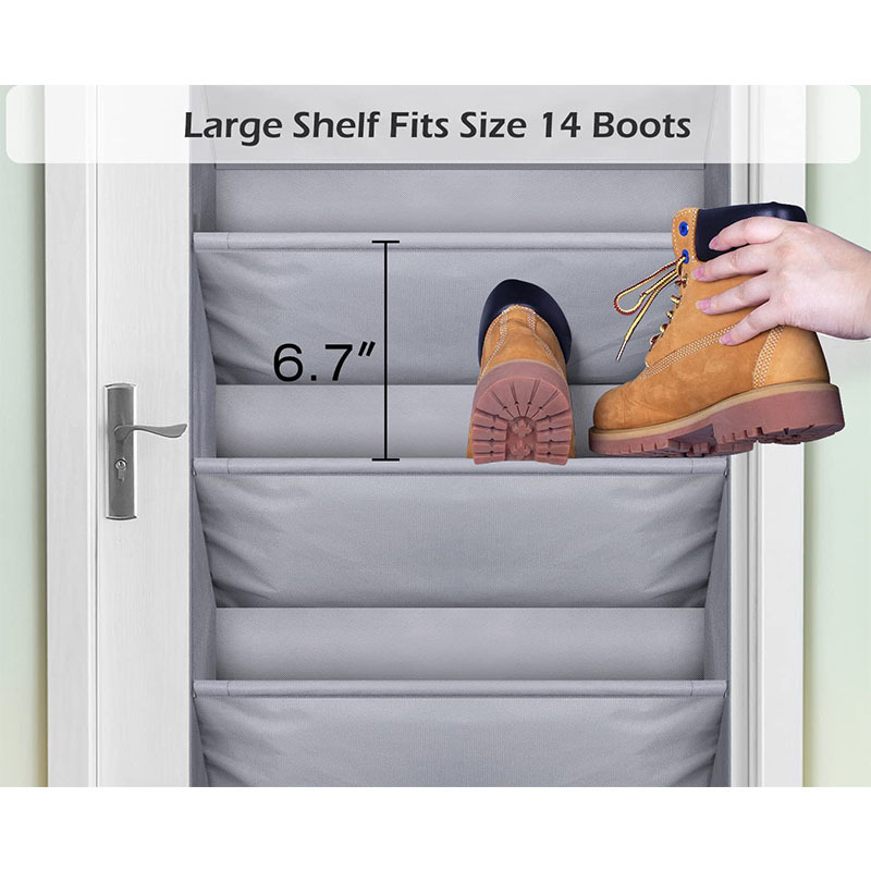 Large Fabric Over The Door Shoe Organizer with Deep Pockets Hanging Shoe Rack Storage for Home