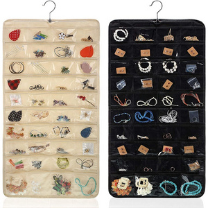 Wholesale Non-woven Fabric Jewelry Hanging Organizer Wall Unit Earring Display Jewelry Hanger Hanging Closet Organizer