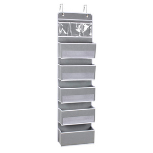 Door Hanging Organizers Closet Cabinet  Storage with 5 Large Pockets and 3 Small PVC Pockets