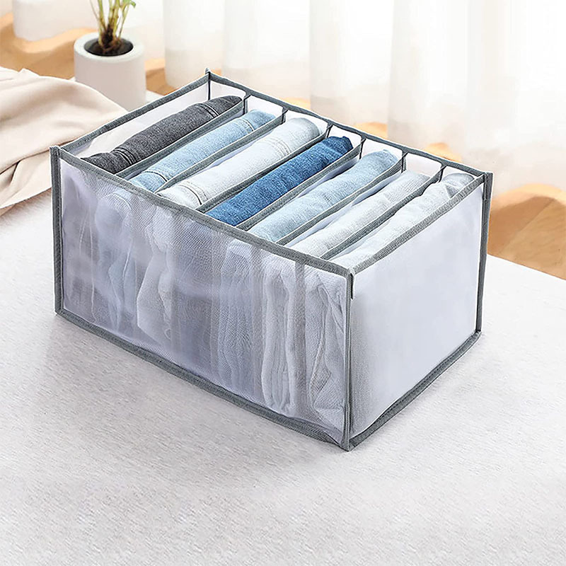 Clothes Organizers Jeans Mesh Storage Box Wardrobe Clothes Organizer Washable Closet Organizers for Drawers