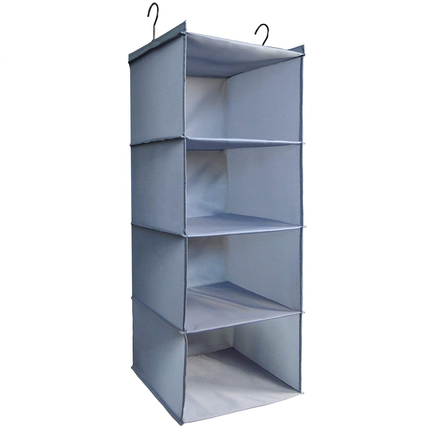 4-shelf Oxford Fabric Collapsible Hanging Closet Shelves Multipurpose Heavy Duty Wardrobe Clothes Organizer