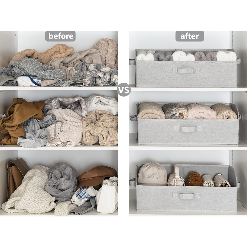 Cotton Linen Foldable Sundries Storage Box Dog Cat Toys Storage Bin Trapezoid Chest Organizer for Pet Toys Blankets Clothing