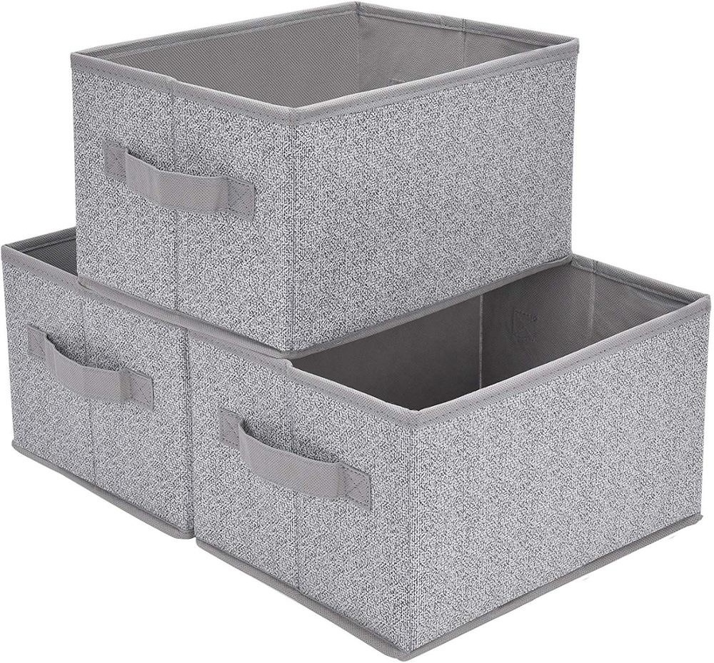 Wholesale Folding Storage Baskets for Shelves, Cloth Organizer Bins with Handles for Home Closet Bedroom Drawers Organizers