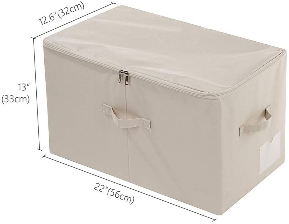 Large Quilts Comforters Blankets Duvets Storage Containers with Lid, Dust Proof Storage Organizer Box for Seasonal Beddings