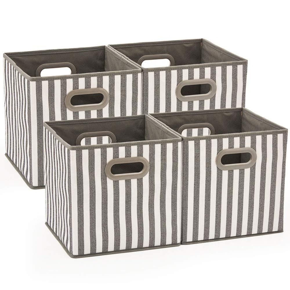 Large Rectangular Nautical Baskets for Storage,  Closet Storage Bins Organizing Baskets for Shelves, Nursery Toys