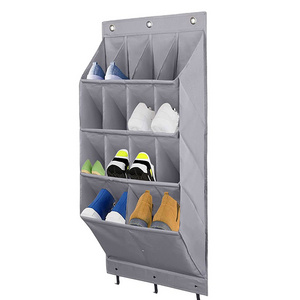 Wholesale Household Foldable Shoe Organizer Over The Door 14 Pockets Storage Hanging Organizer Shoe Bag Save Space for Home