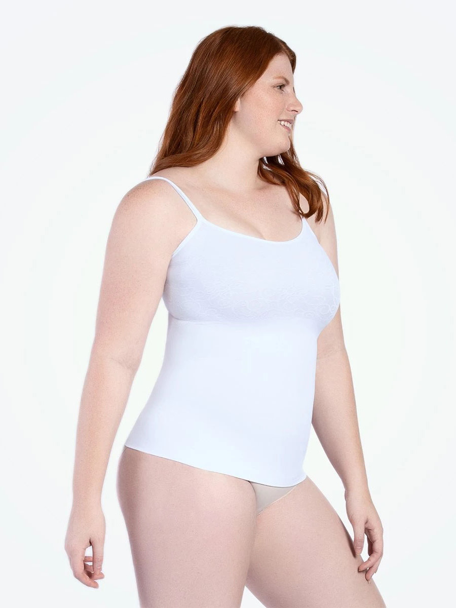 Plus size busty women seamless cami shaper as seen on TV Incredibly Smoothing Layering Camisole as Comfortable as Second Skin