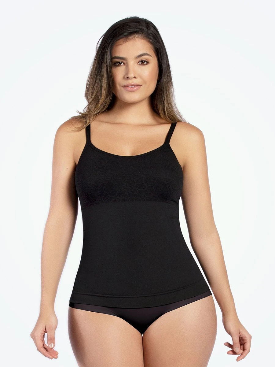 Plus size busty women seamless cami shaper as seen on TV Incredibly Smoothing Layering Camisole as Comfortable as Second Skin